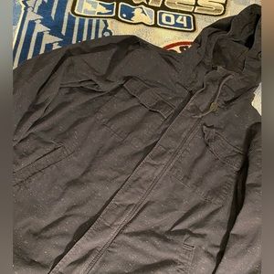 H&M Divided Blue Full Zip Men's Fleece Lined Hoodie Jacket Size XL Navy Blue